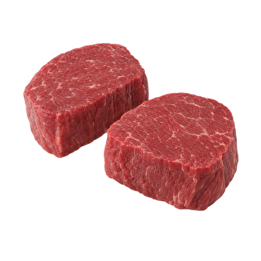 Ilustração de Carne bovina, corte top loin, pequena peça para assar ou filé, sem osso, somente carne magra separável, aparada até 1/8 de polegada de gordura externa, classificação Choice, crua