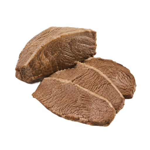 Ilustração de Carne bovina, da Nova Zelândia, importada, peito, extremidade da ponta (point end), carne magra e gordura separáveis, cozida lentamente em líquido