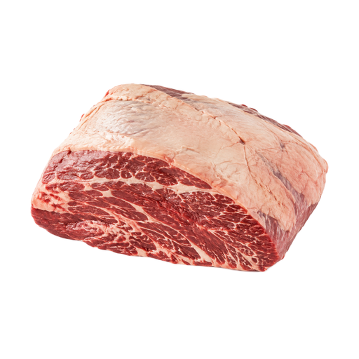 Ilustração de Carne bovina, da Nova Zelândia, importada, peito, extremidade da ponta (point end), carne magra e gordura separáveis, crua