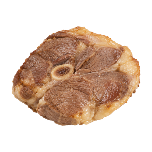 Illustration of Lamb, New Zealand, imported, square-cut shoulder chops, separable lean and fat, cooked, braised
