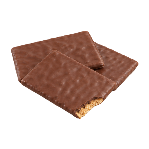 Ilustración de Galletas tipo graham, cubiertas de chocolate