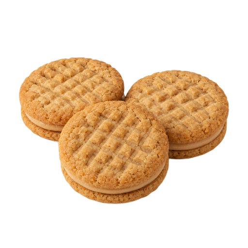 Ilustración de Galletas rellenas de crema de cacahuete, tradicionales