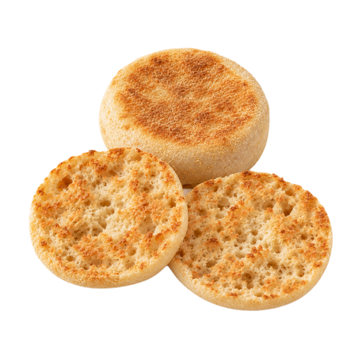 Illustration of Muffins, English, plain, toasted, enriched, with calcium propionate (includes sourdough)