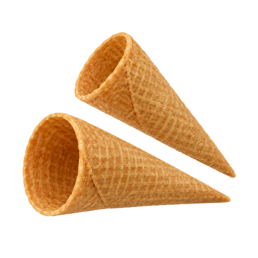 Illustration of Ice cream cones, sugar, rolled-type