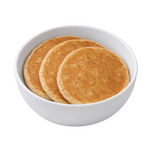 Illustration of Pancakes, whole-wheat, dry mix, incomplete, prepared