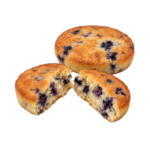 Illustration of Muffins, blueberry, toaster-type, toasted