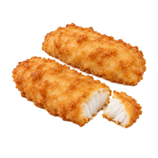 Illustration of Fish, shark, mixed species, cooked, batter-dipped and fried