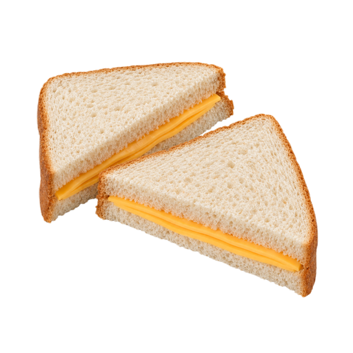 Ilustración de Sándwich de queso, queso cheddar, en pan blanco