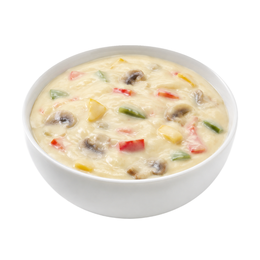 Illustration of Alfredo sauce with added vegetables
