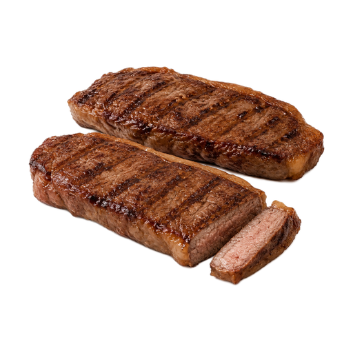 Illustration of Beef, steak, strip, NS as to fat eaten