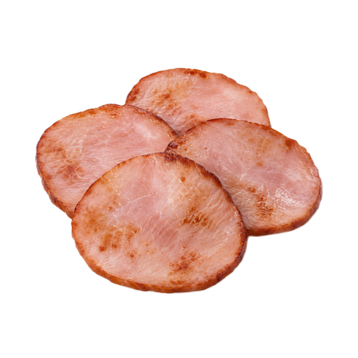 Illustration of Canadian bacon, cooked