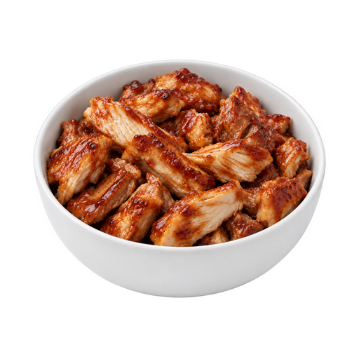Illustration of Chicken, NS as to part, grilled with sauce, NS as to skin eaten