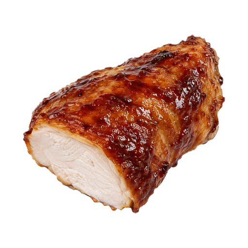 Illustration of Chicken breast, grilled with sauce, skin eaten