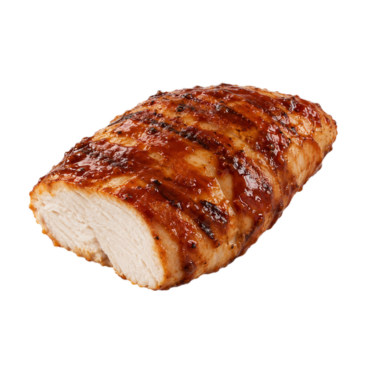 Illustration of Chicken breast, grilled with sauce, skin not eaten
