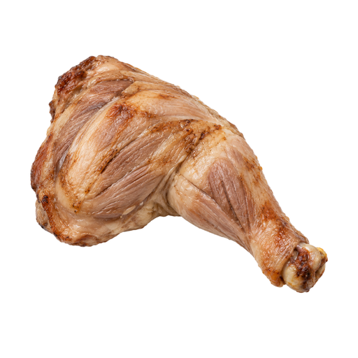 Illustration of Chicken leg, drumstick and thigh, NS as to cooking method, skin not eaten