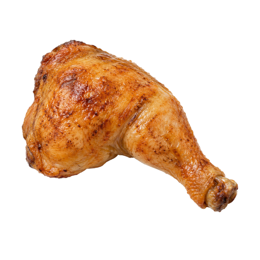 Ilustração de Frango, perna (coxa e sobrecoxa), salteado, pele consumida