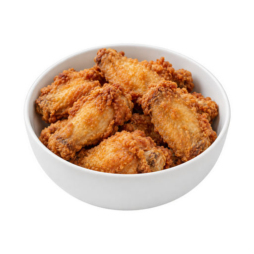 Ilustración de Pollo, ala, frito, empanado, de comida rápida