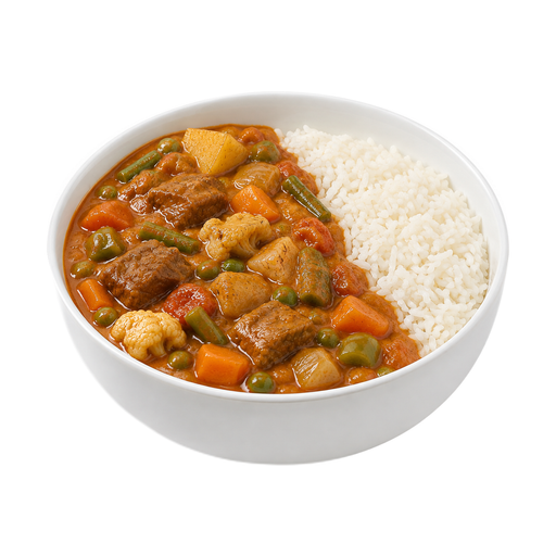 Illustration of Beef curry with rice