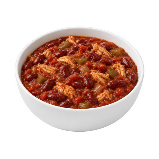 Ilustração de Chili com frango e feijão