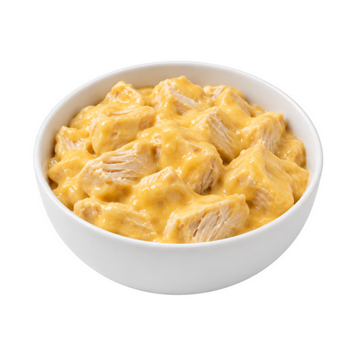 Illustration of Chicken or turkey with cheese sauce
