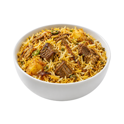Illustration of Biryani with meat