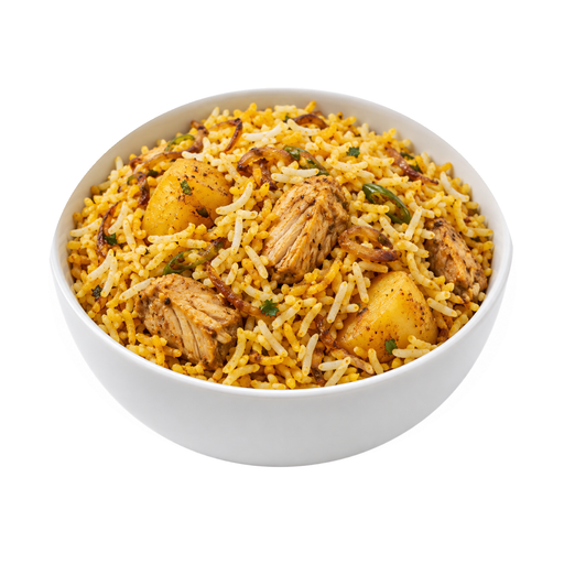 Illustration of Biryani with chicken