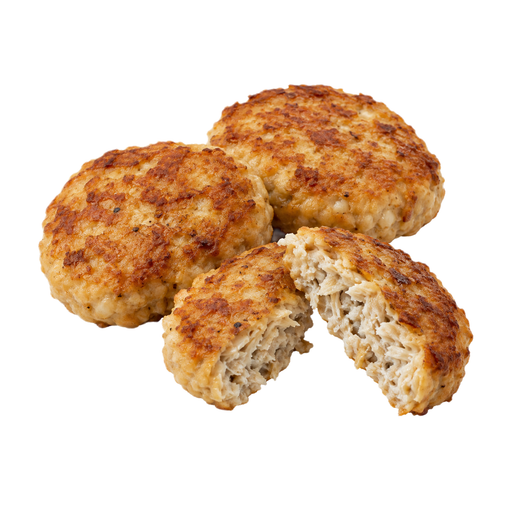 Illustration of Chicken or turkey cake, patty, or croquette
