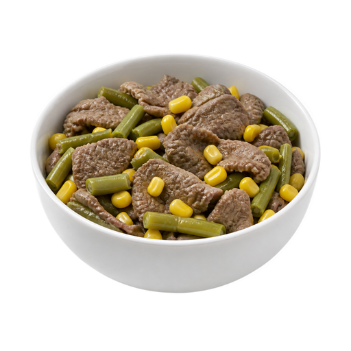 Illustration of Beef and vegetables excluding carrots, broccoli, and dark-green leafy; no potatoes, no sauce