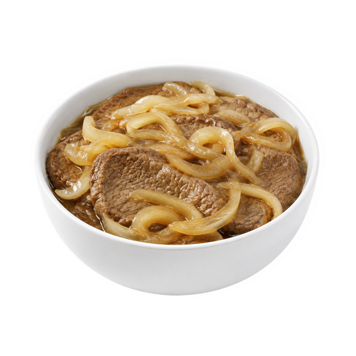 Illustration of Beef steak with onions, Puerto Rican style