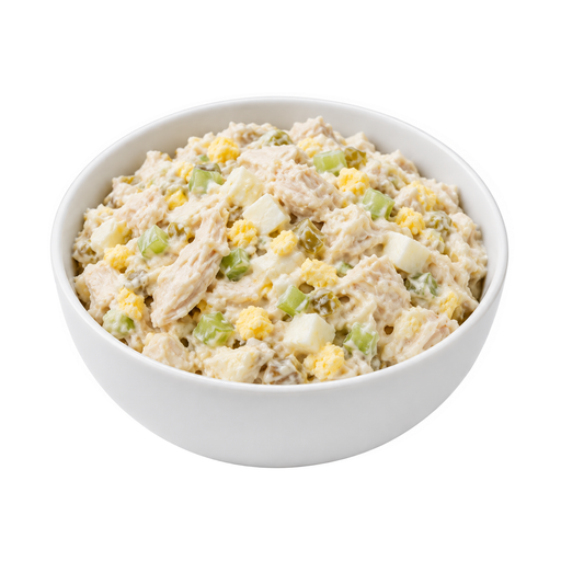 Ilustración de Ensalada de pollo o pavo, con huevo