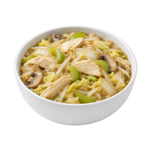 Illustration of Chow mein or chop suey, NS as to type of meat, no noodles