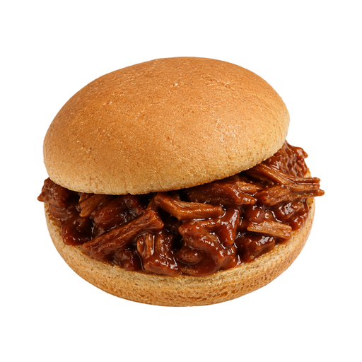 Ilustração de Sanduíche de carne bovina de churrasco, no pão de trigo de hambúrguer