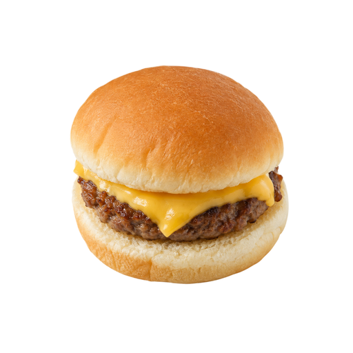 Illustration of Cheeseburger, from fast food, 1 large patty