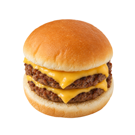 Ilustração de Cheeseburger duplo, de fast-food, 2 hambúrgueres médios