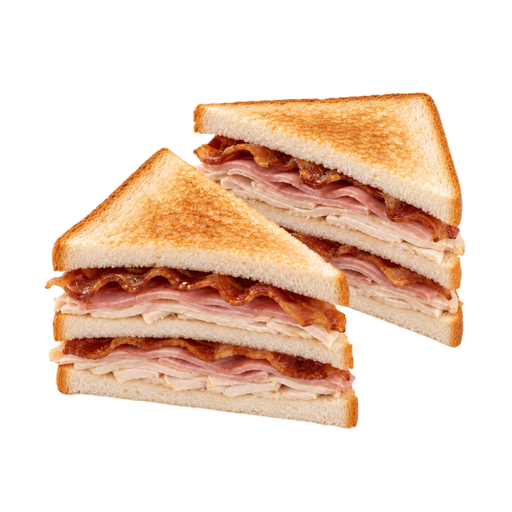 Illustration of Club sandwich on white