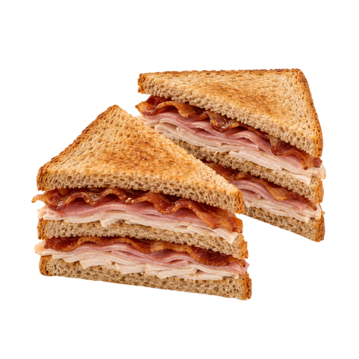 Illustration of Club sandwich on wheat