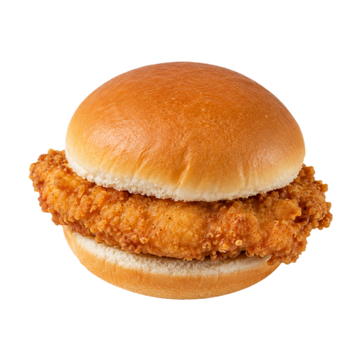 Ilustración de Sándwich de filete de pollo, frito, de comida rápida
