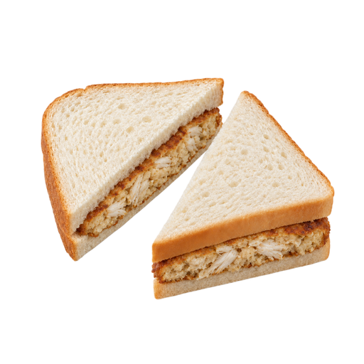 Ilustración de Sándwich de tortita de cangrejo
