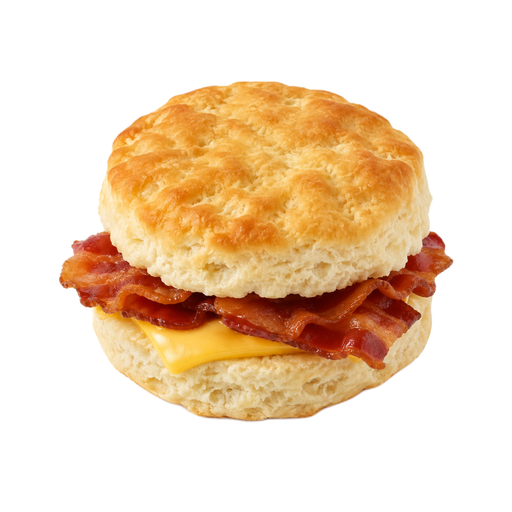 Illustration of Bacon biscuit sandwich