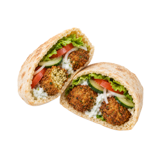 Ilustração de Sanduíche de falafel