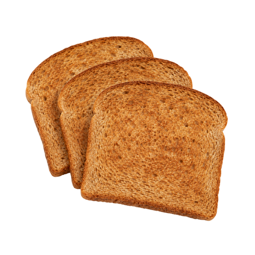 Illustration of Bread, whole wheat, made from home recipe or purchased at bakery, toasted
