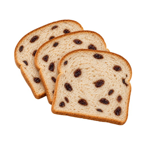 Illustration of Bread, wheat or cracked wheat, with raisins