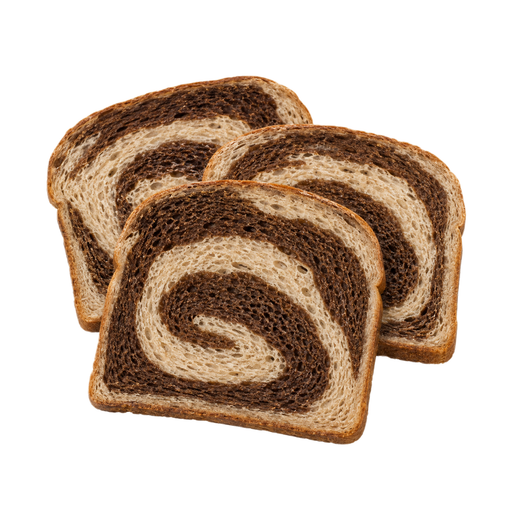Illustration of Bread, marble rye and pumpernickel