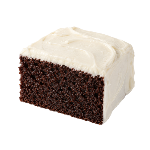 Illustration of Cake or cupcake, chocolate with white icing, bakery