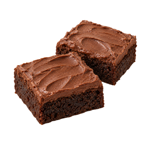 Ilustração de Biscoito, tipo brownie, com glacê ou recheio