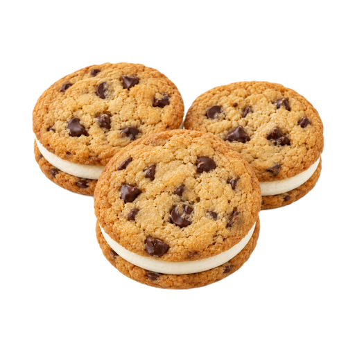 Ilustración de Galleta, rellena, con pepitas de chocolate