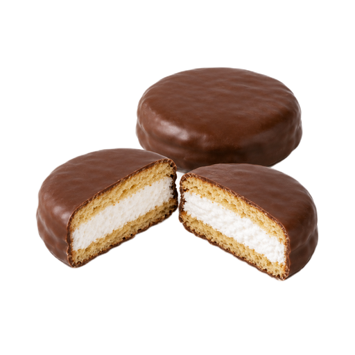 Ilustração de Biscoito, de marshmallow, coberto com chocolate