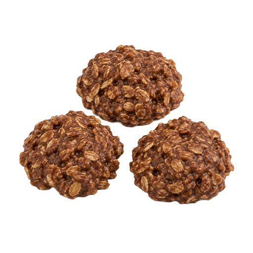 Ilustración de Galleta de avena con chocolate y crema de cacahuete, sin hornear