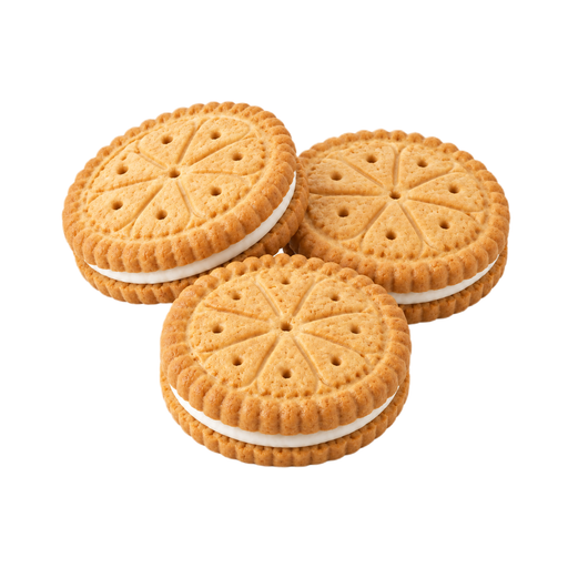 Ilustración de Galleta rellena de vainilla, reducida en grasa