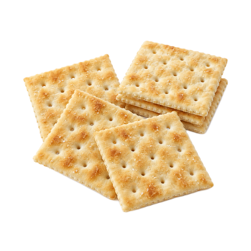 Ilustração de Biscoitos salgados, tipo água e sal